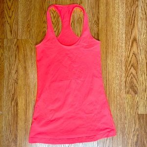 Lululemon neon orange tank top